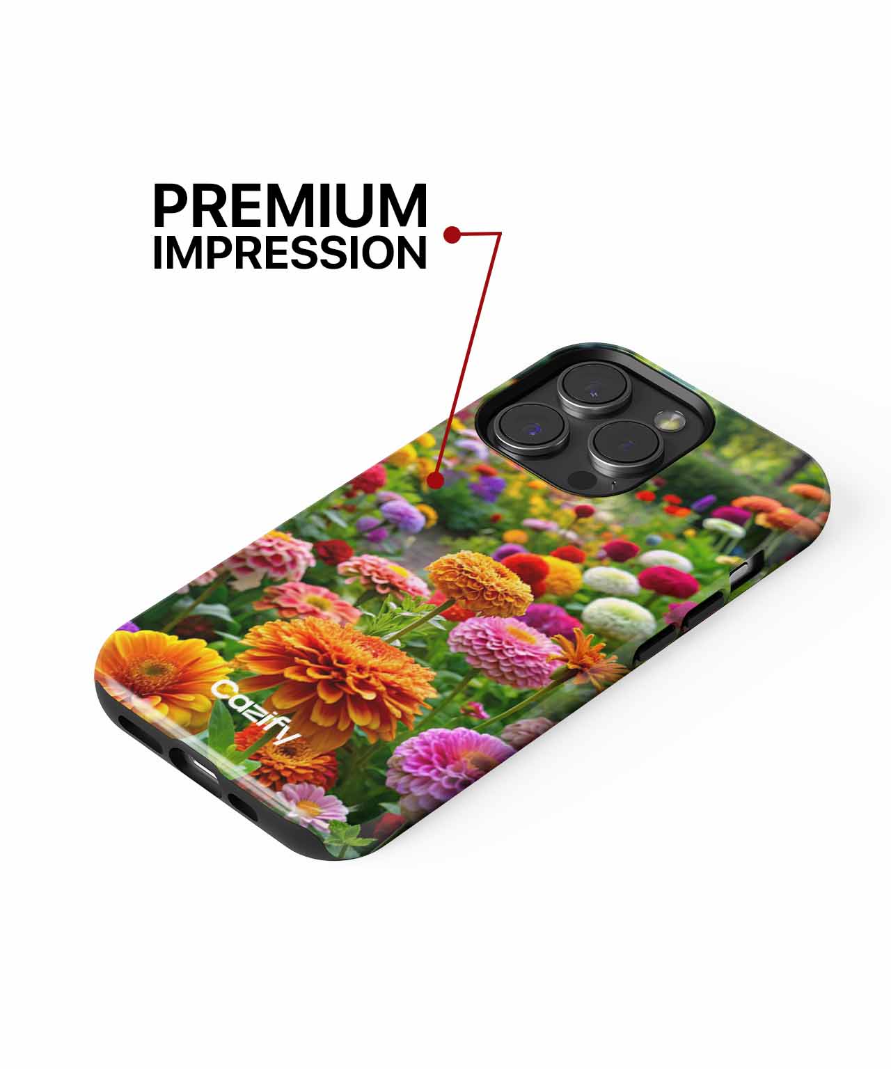 Blooming Colorful Garden of Joyful Flowers iPhone case Case Cazify - Delivery Canada