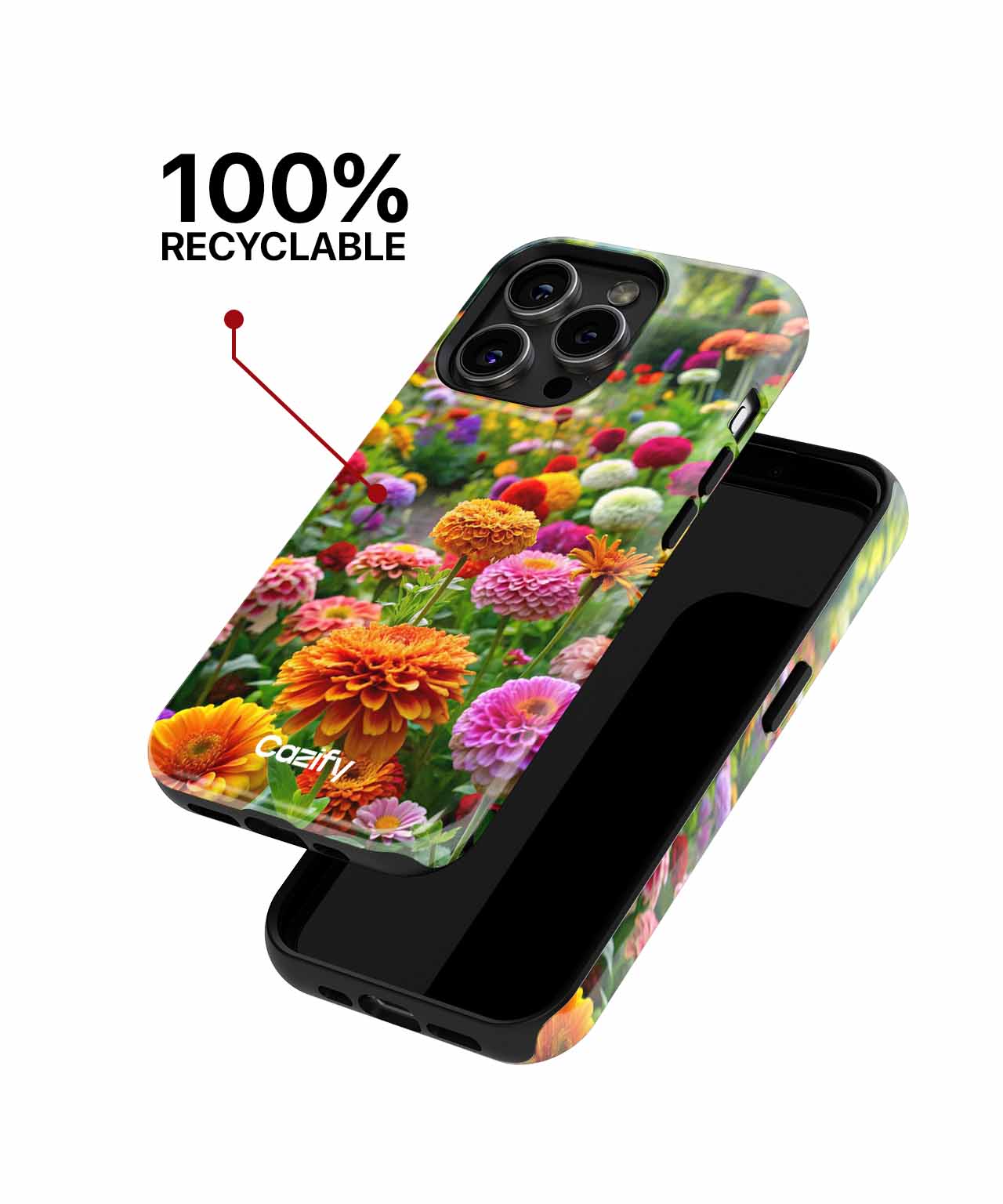 Blooming Colorful Garden of Joyful Flowers iPhone case Case Cazify - Delivery Canada