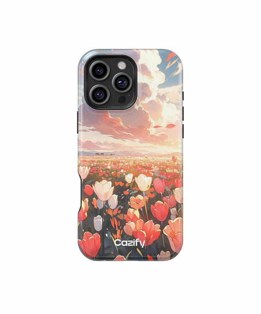 Blooming Delight in a Colorful Dreamy Landscape iPhone case Case Cazify - Delivery Canada