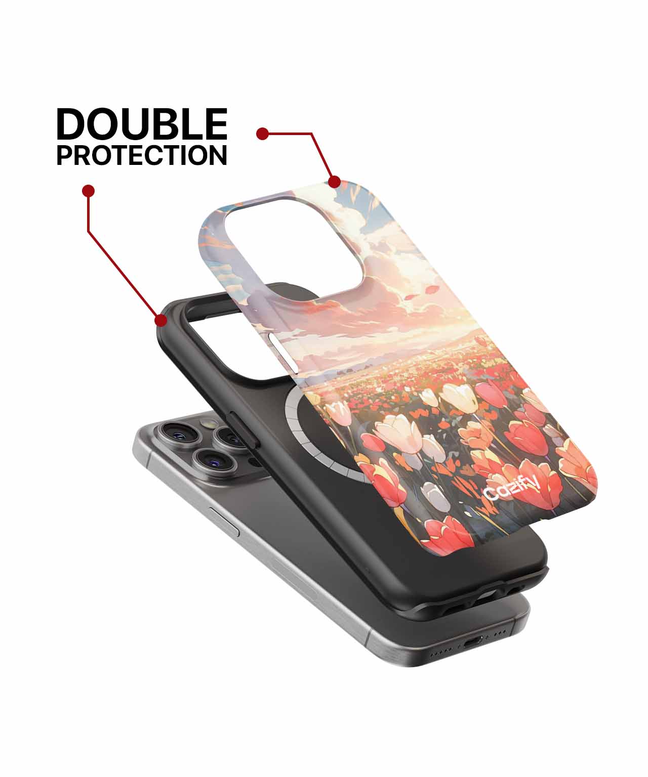 Blooming Delight in a Colorful Dreamy Landscape iPhone case Case Cazify - Delivery Canada
