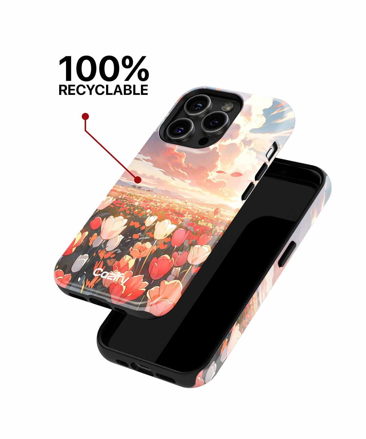 Blooming Delight in a Colorful Dreamy Landscape iPhone case Case Cazify - Delivery Canada