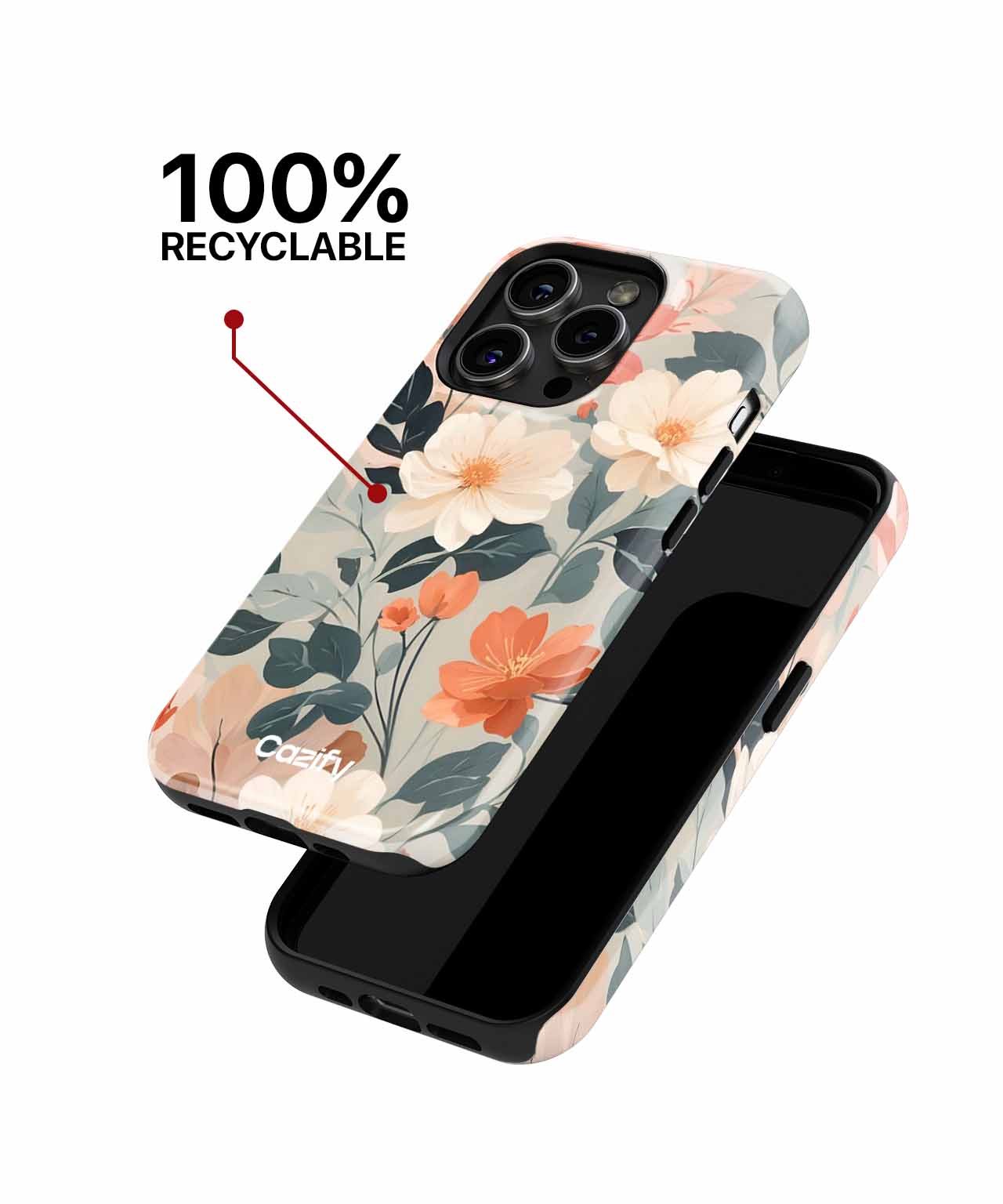 Blooming Floral Delight in Soft Pastels iPhone case Case Cazify - Delivery Canada
