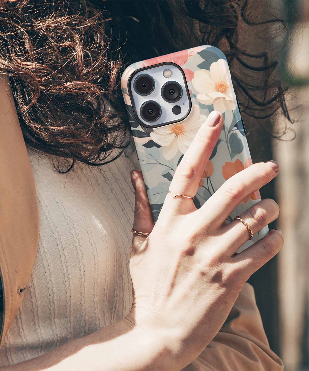 Blooming Floral Delight in Soft Pastels iPhone case Case Cazify - Delivery Canada