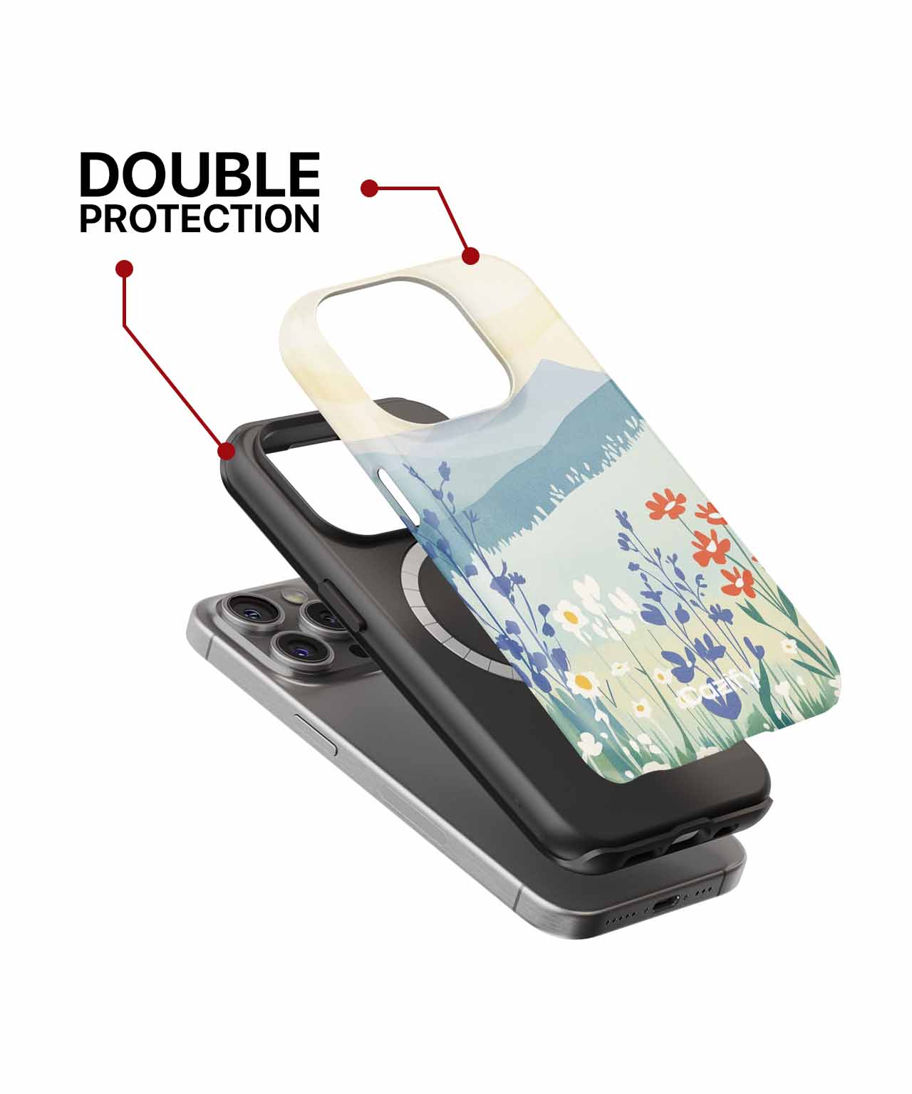 Blooming Meadow of Colorful Flowers iPhone case Case Cazify - Delivery Canada