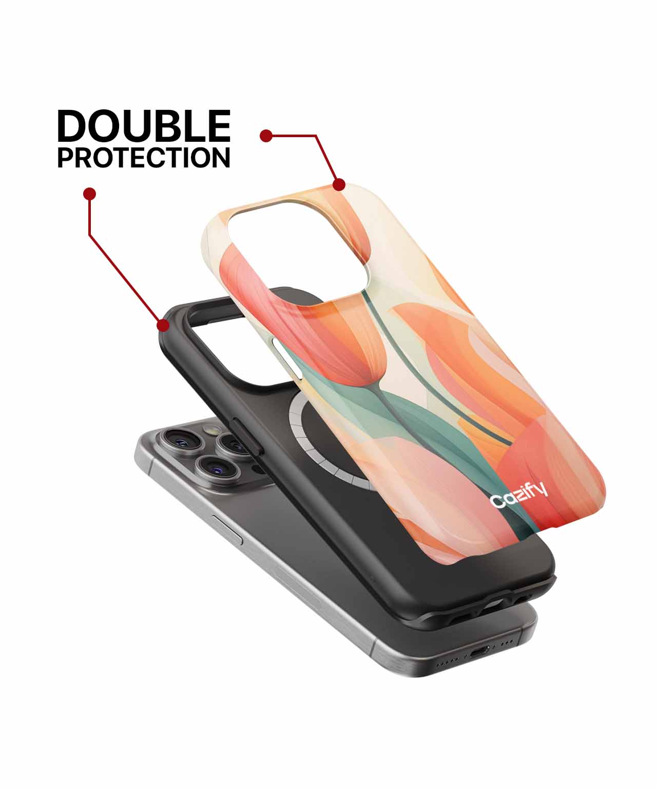 Blooming Tulips in a Colorful Dance iPhone case Case Cazify - Delivery Canada