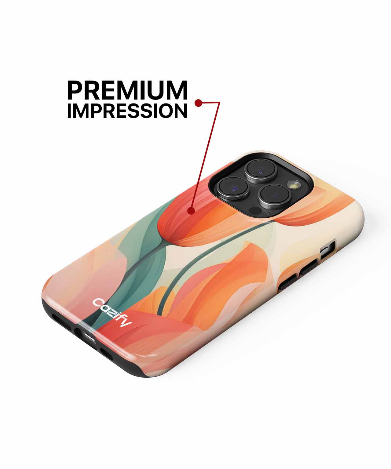 Blooming Tulips in a Colorful Dance iPhone case Case Cazify - Delivery Canada