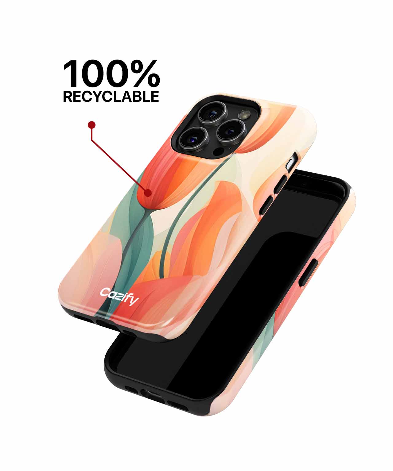 Blooming Tulips in a Colorful Dance iPhone case Case Cazify - Delivery Canada