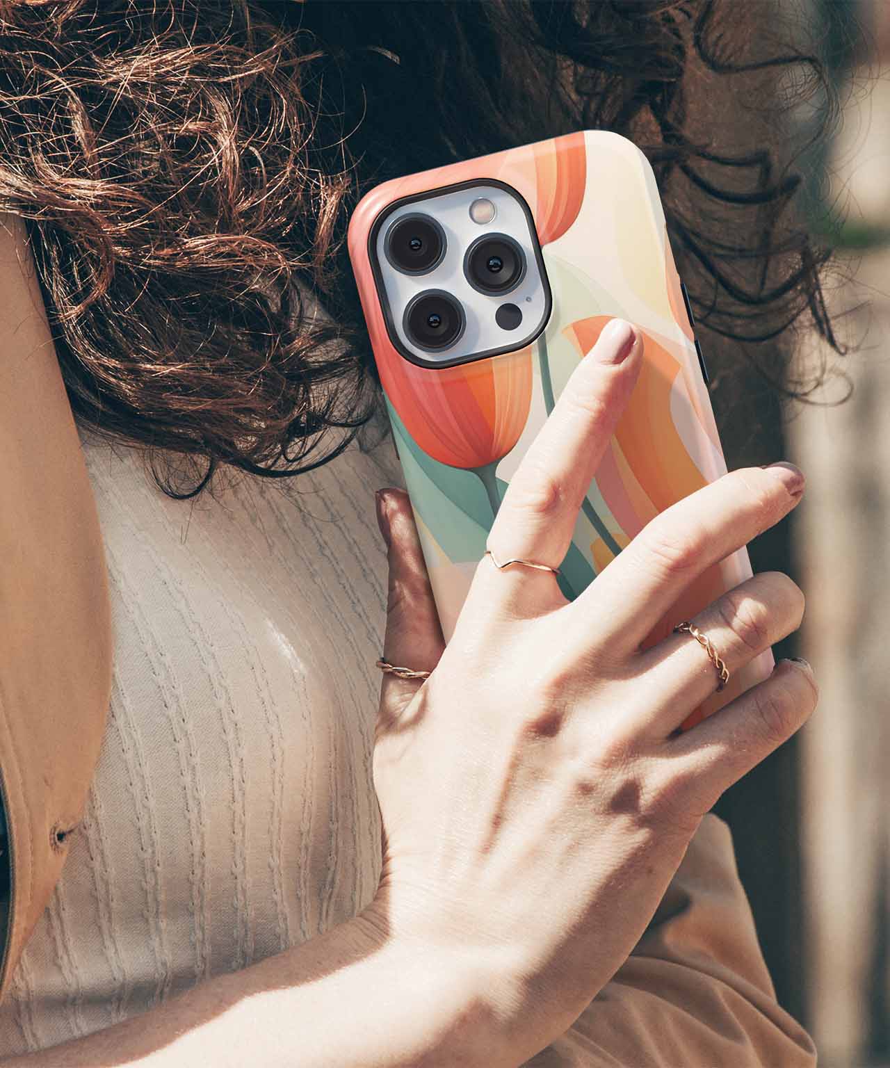 Blooming Tulips in a Colorful Dance iPhone case Case Cazify - Delivery Canada