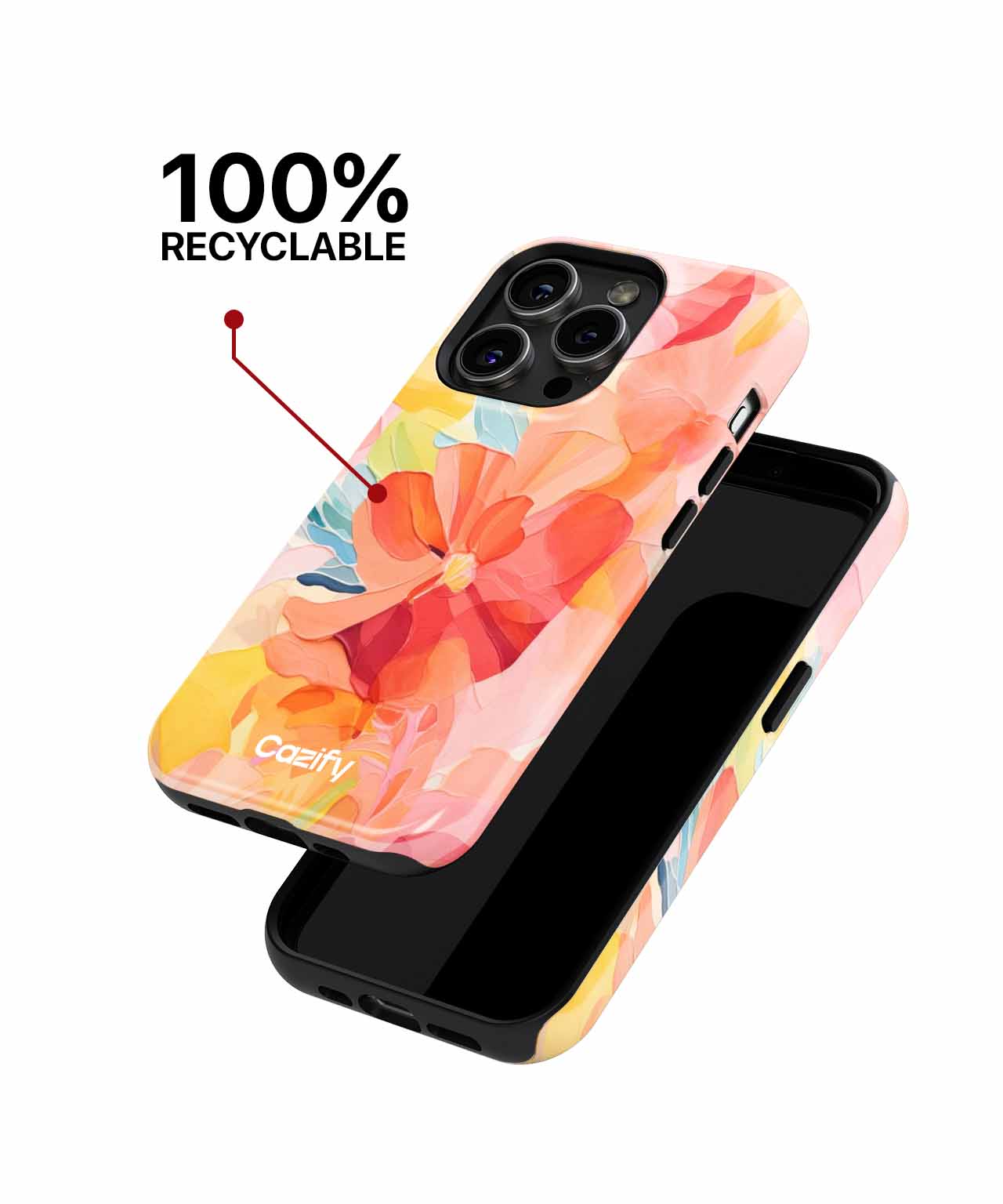 Blossoming Colorful Floral Delight iPhone case Case Cazify - Delivery Canada