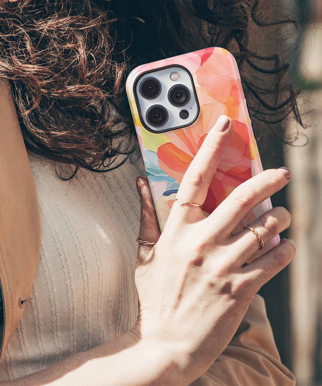 Blossoming Colorful Floral Delight iPhone case Case Cazify - Delivery Canada