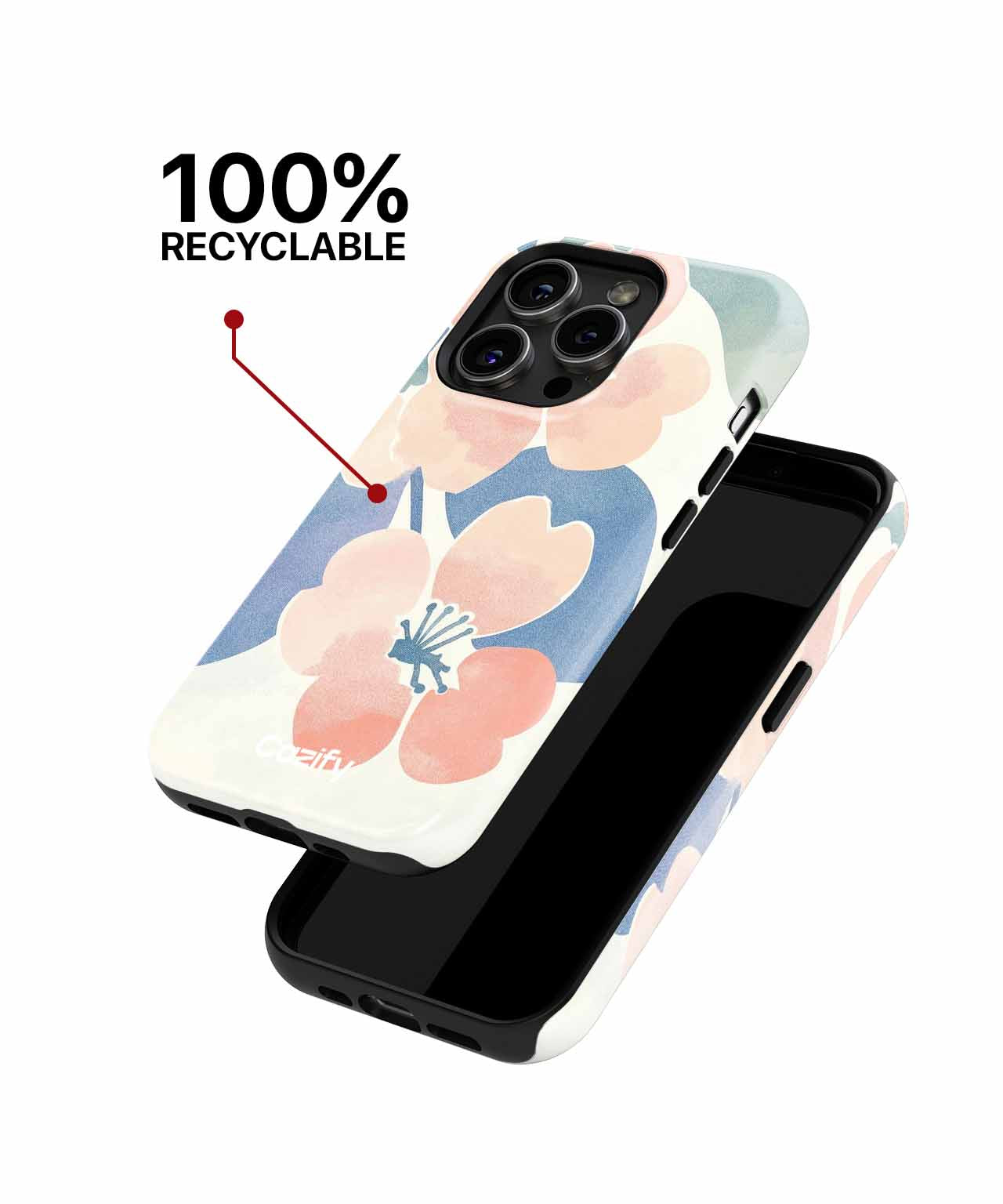 Blossoming Joyful Petals and Leaves iPhone case Case Cazify - Delivery Canada