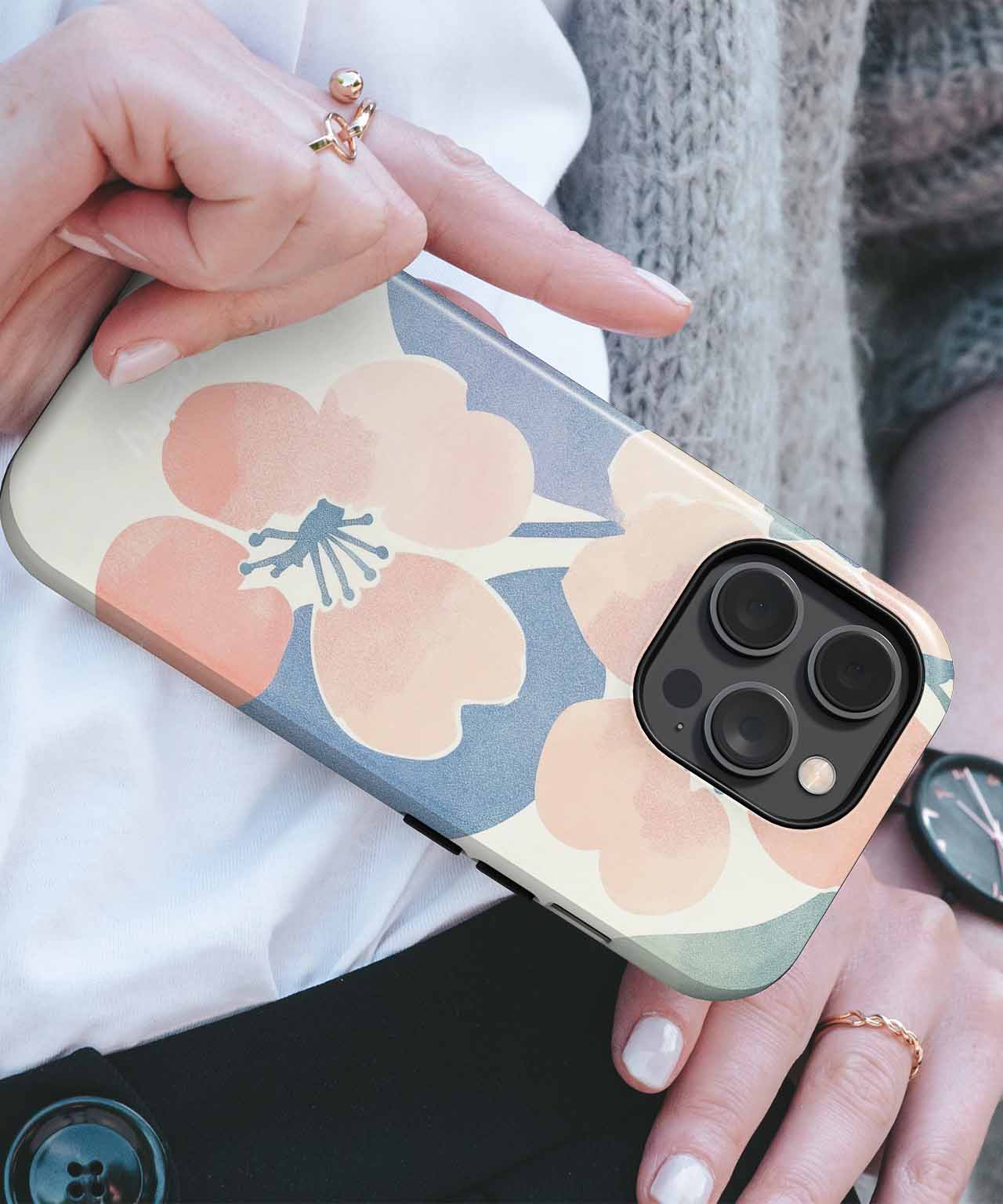 Blossoming Joyful Petals and Leaves iPhone case Case Cazify - Delivery Canada
