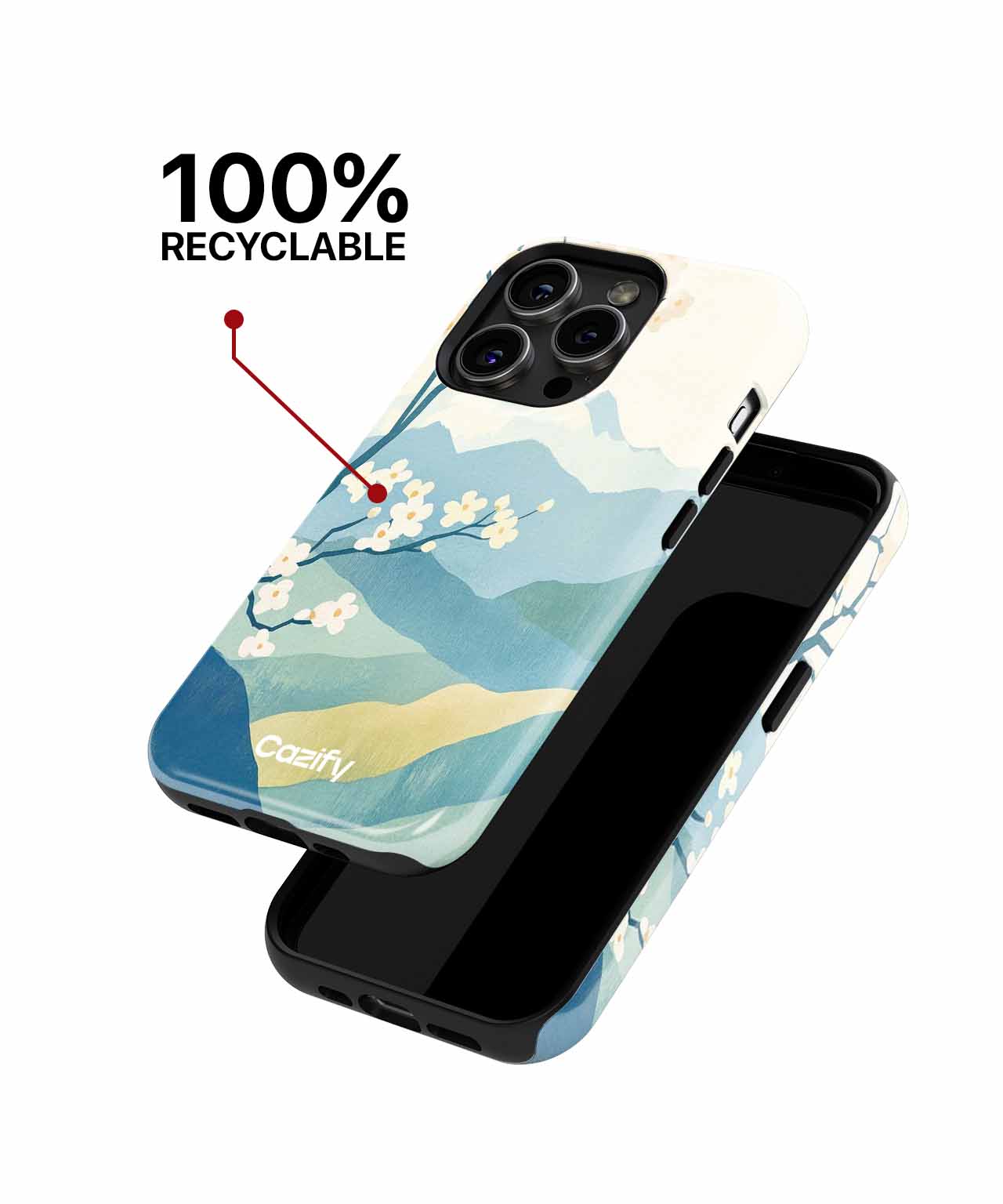 Blossoming Mountains in a Dreamy Landscape iPhone case Case Cazify - Delivery Canada