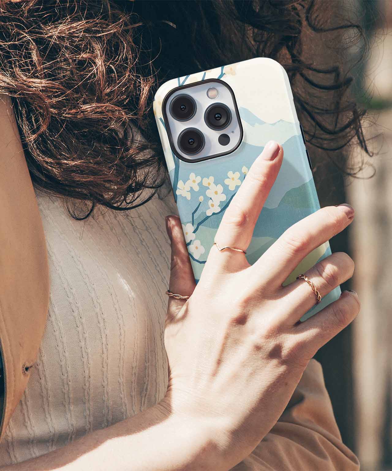 Blossoming Mountains in a Dreamy Landscape iPhone case Case Cazify - Delivery Canada