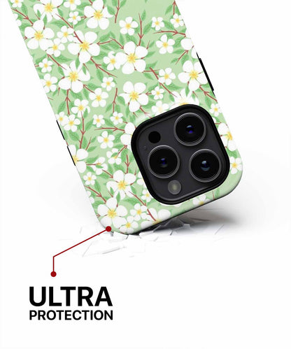 Blossoming White Flowers on Green iPhone case Case Cazify - Delivery Canada