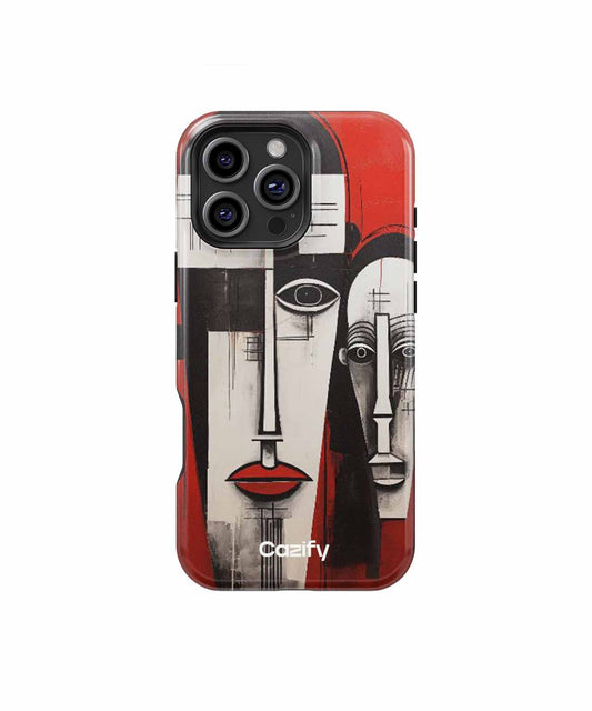 Bold Abstract Faces in Contrast iPhone case Case Cazify - Delivery Canada