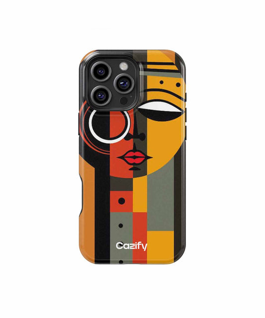 Bold Artistic Face with Colors iPhone case Case Cazify - Delivery Canada