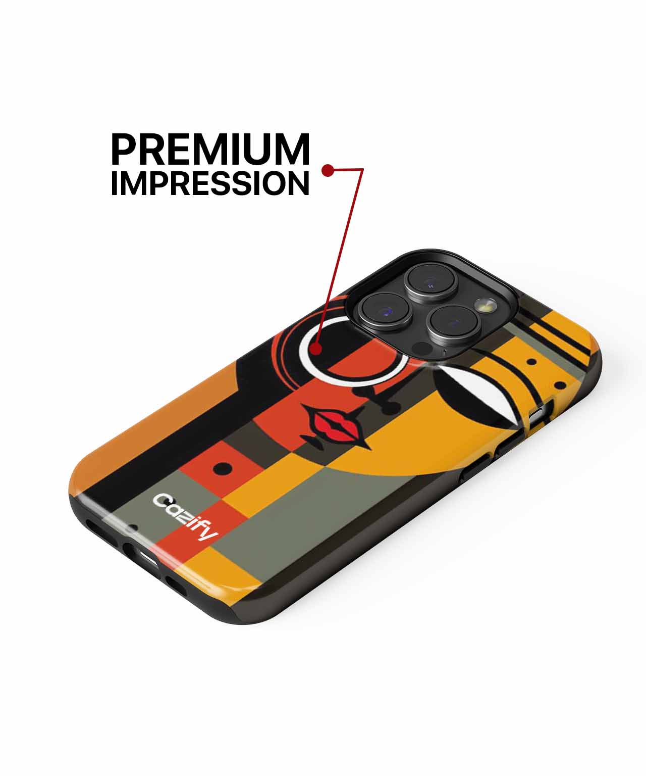 Bold Artistic Face with Colors iPhone case Case Cazify - Delivery Canada
