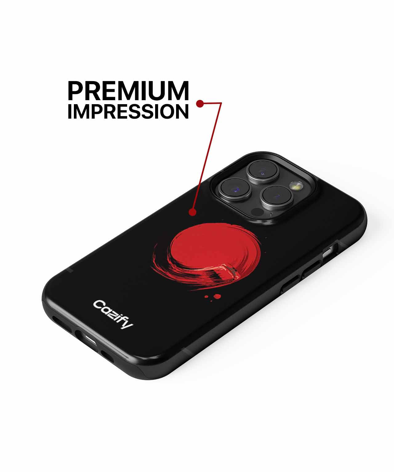 Bold Circular Red Art Explosion iPhone case Case Cazify - Delivery Canada