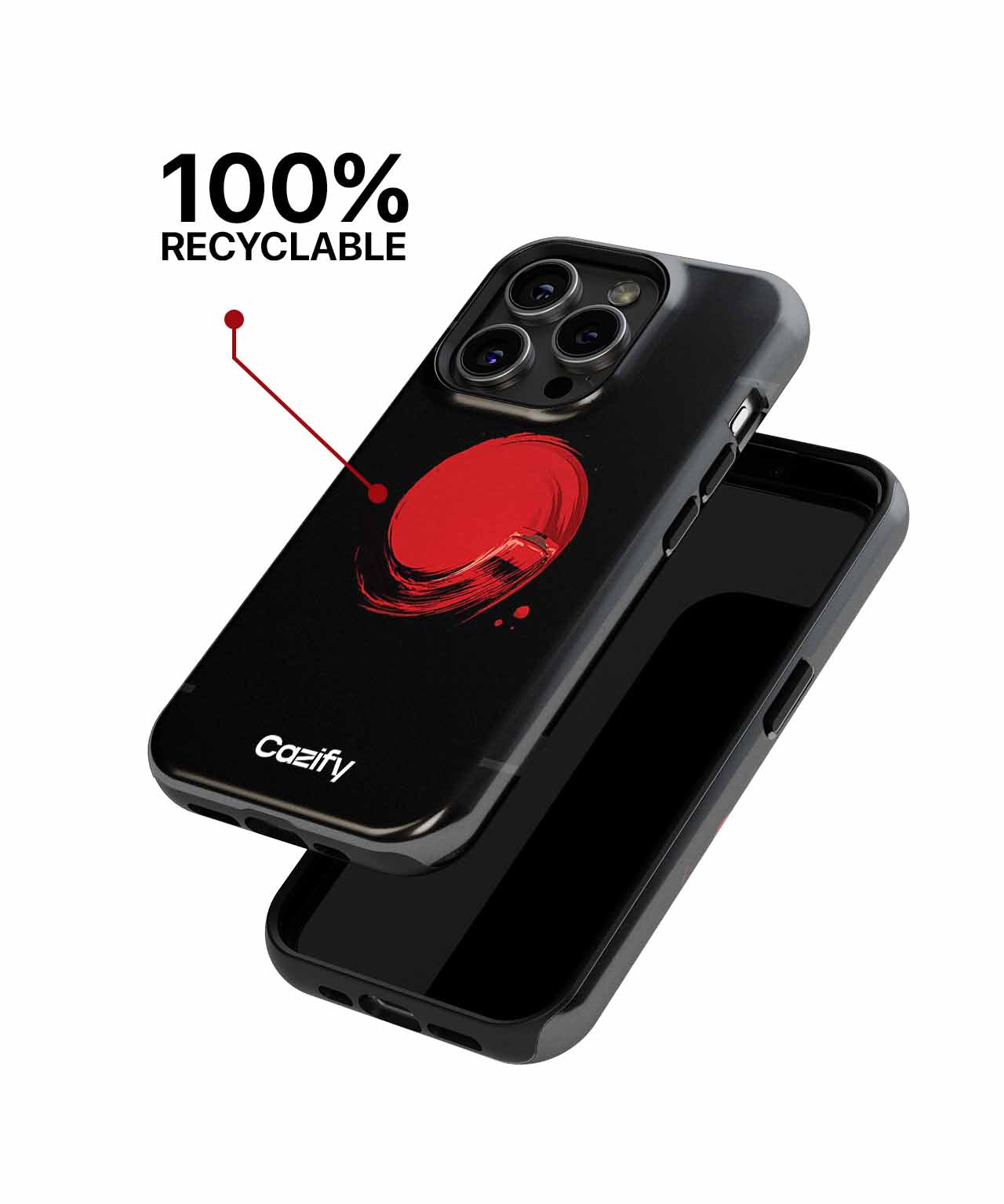 Bold Circular Red Art Explosion iPhone case Case Cazify - Delivery Canada