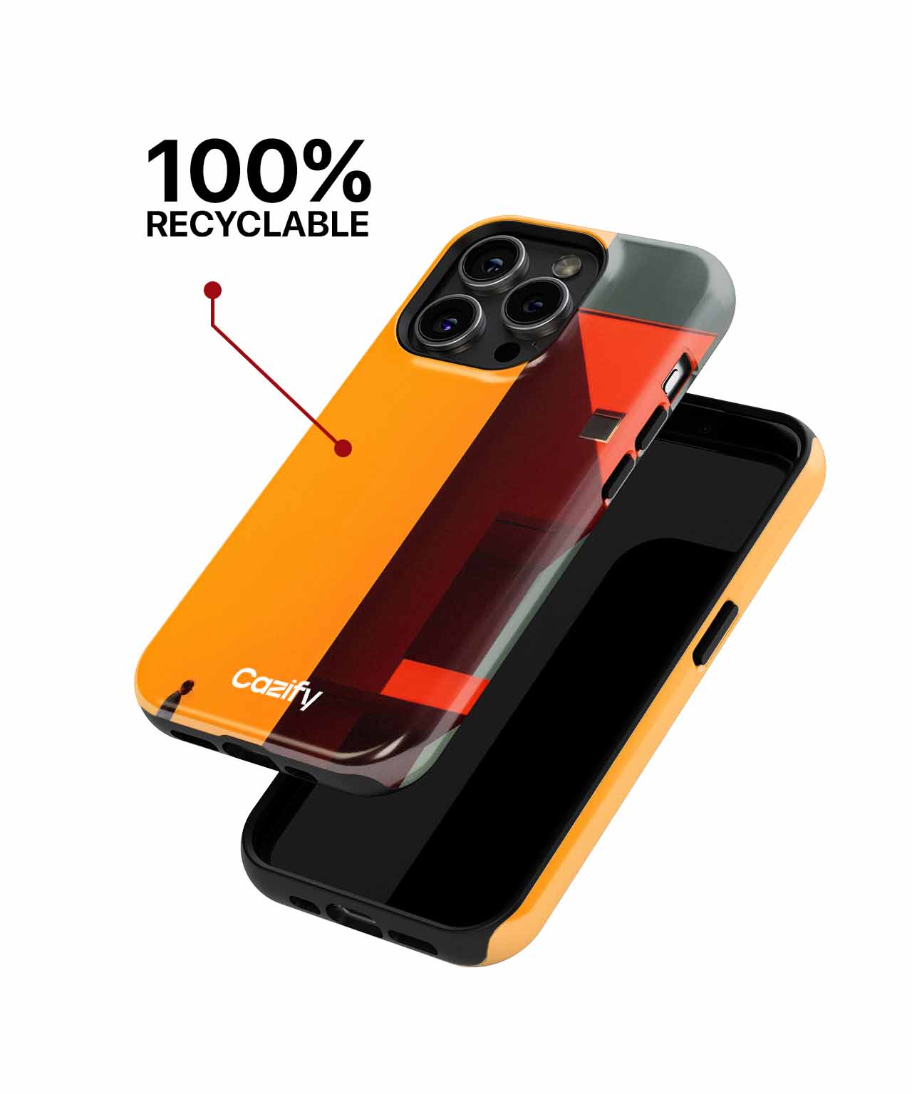 Bold Colorful Architecture Meets Small Figure iPhone case Case Cazify - Delivery Canada