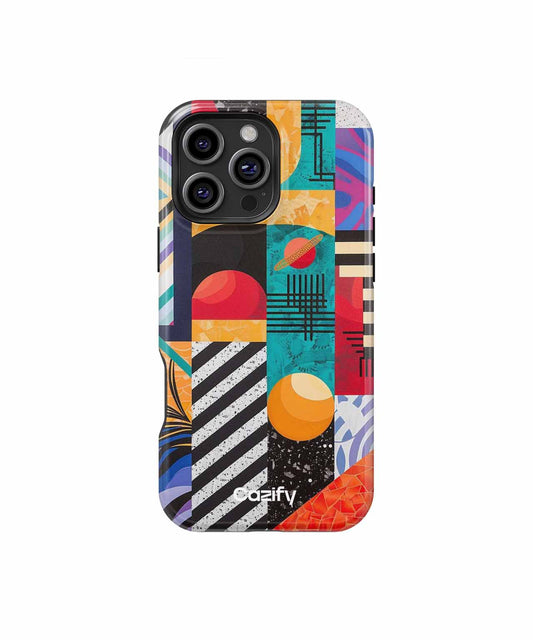 Bold Colorful Geometric Extravaganza iPhone case Case Cazify - Delivery Canada