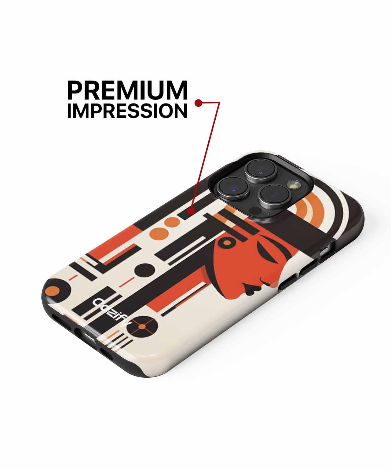Bold Geometric Elegance with a Twist iPhone case Case Cazify - Delivery Canada