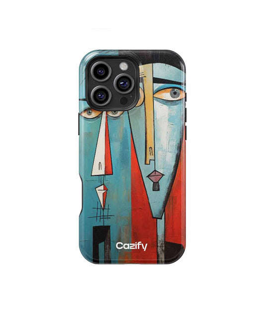 Bold Quirky Faces in Vibrant Colors iPhone case Case Cazify - Delivery Canada