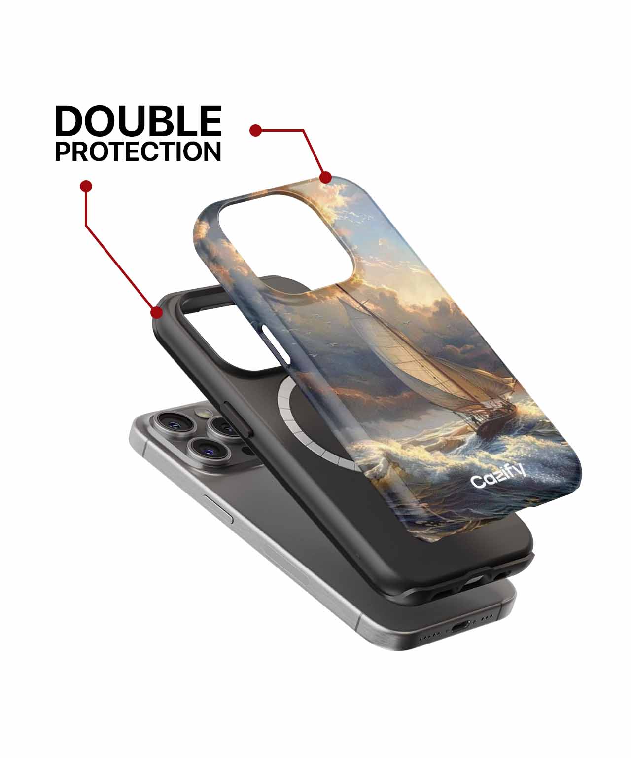 Brave Sailor Dancing with Waves iPhone case Case Cazify - Delivery Canada