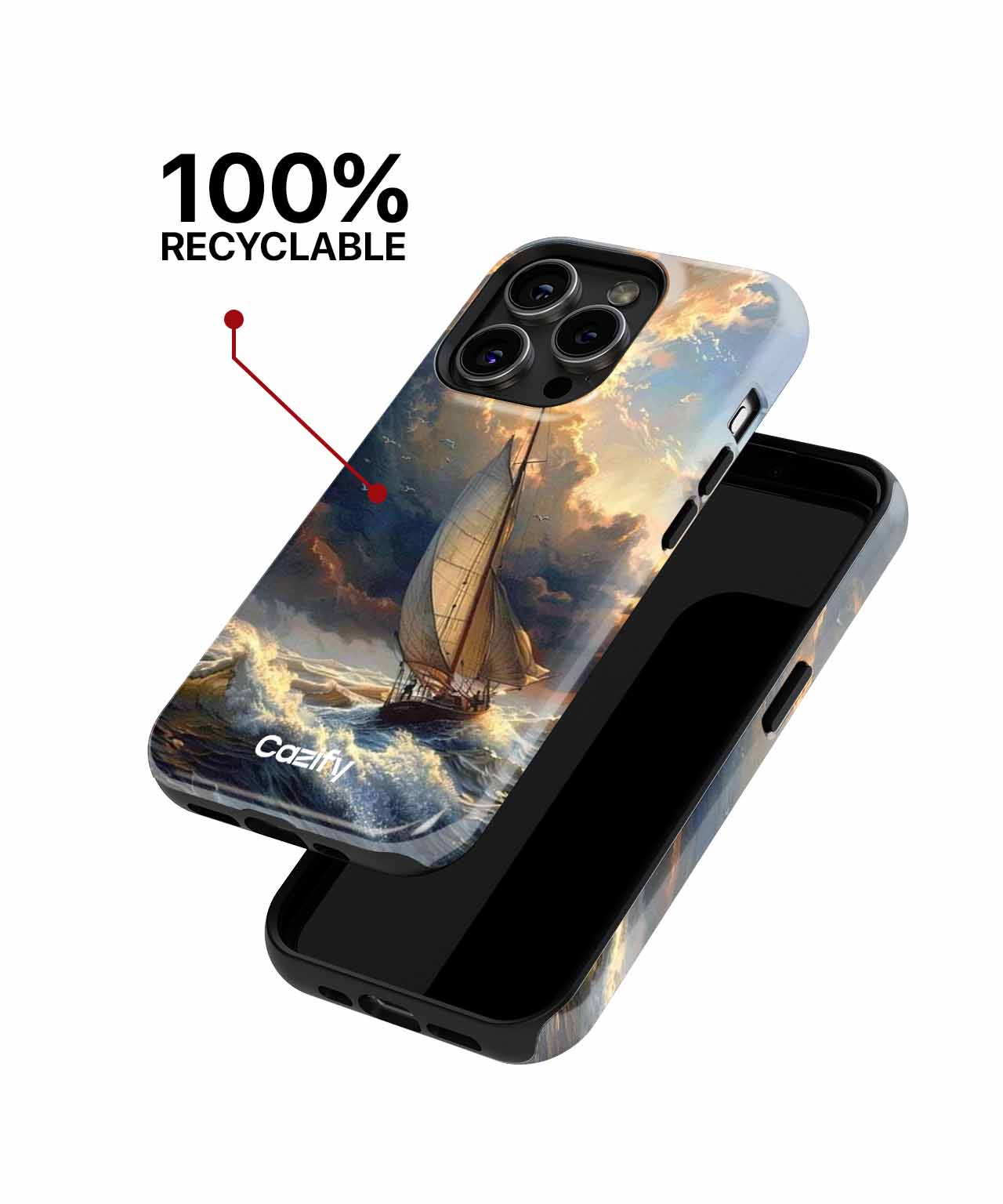 Brave Sailor Dancing with Waves iPhone case Case Cazify - Delivery Canada