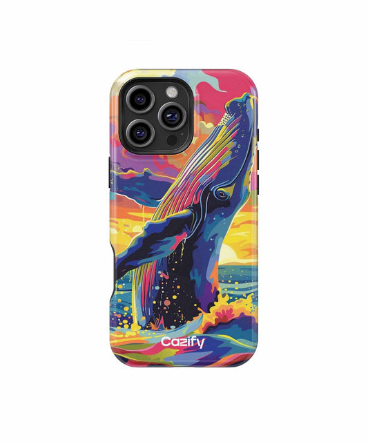 Breaching Rainbow Whale Splendor iPhone case Case Cazify - Delivery Canada