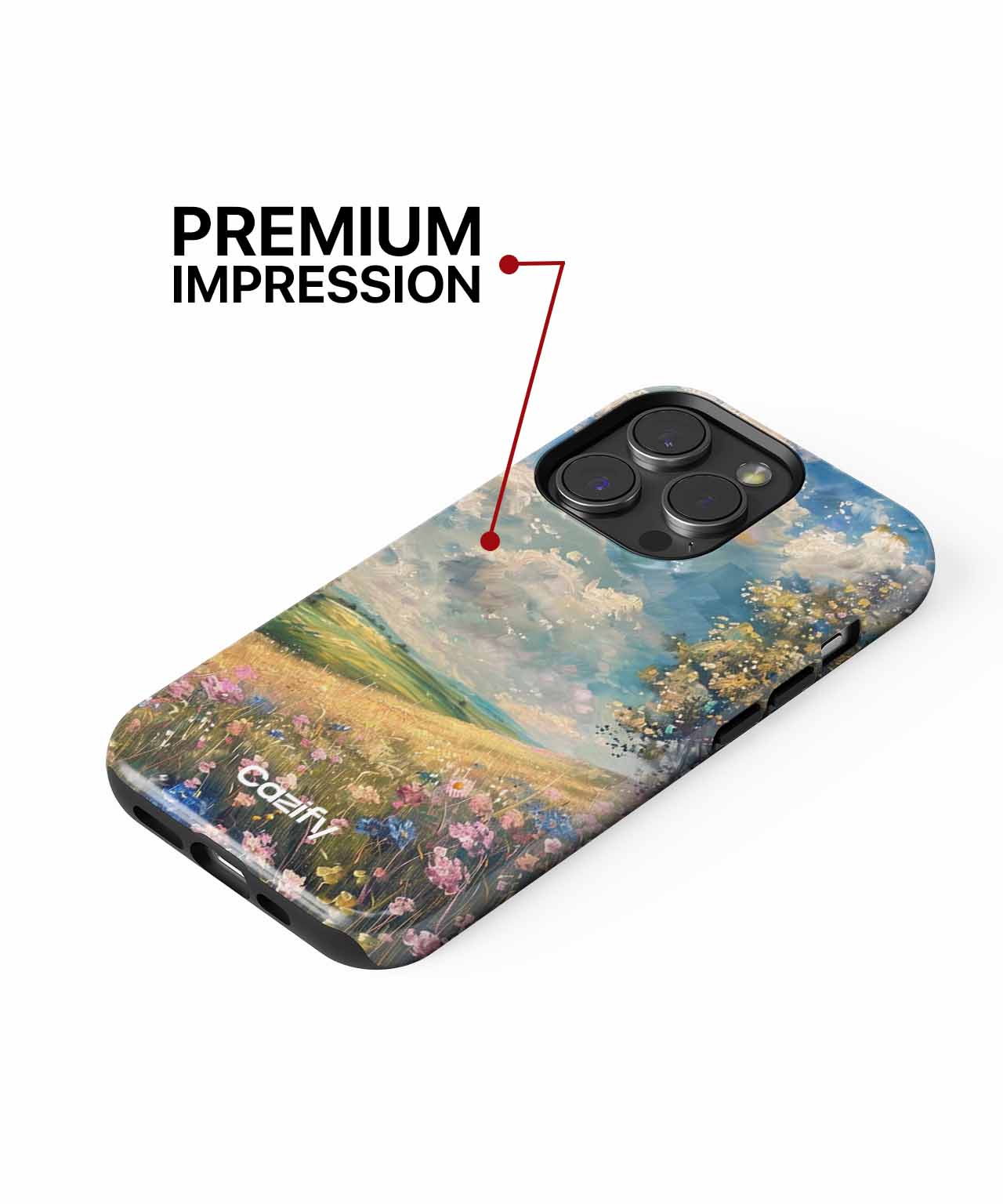 Breezy Flower Field Under Blue Skies iPhone case Case Cazify - Delivery Canada