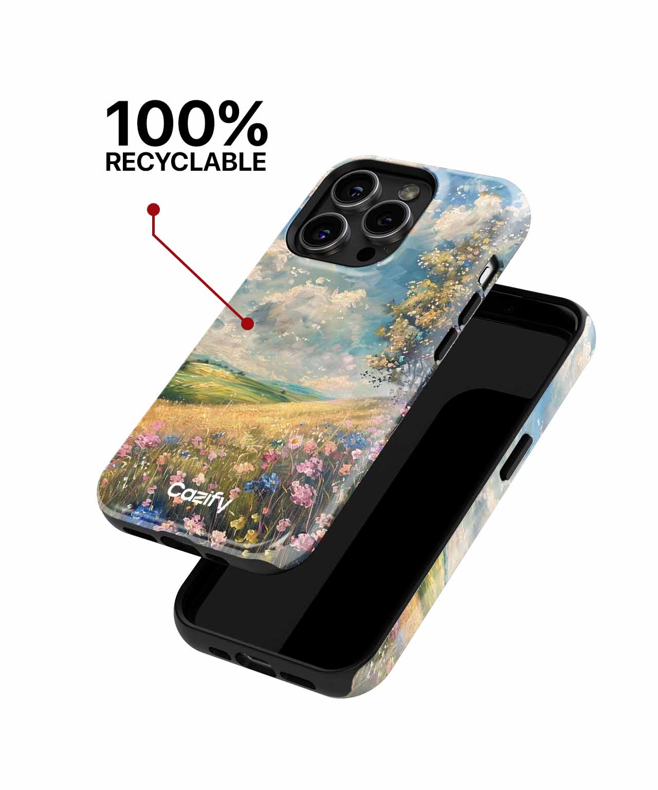 Breezy Flower Field Under Blue Skies iPhone case Case Cazify - Delivery Canada