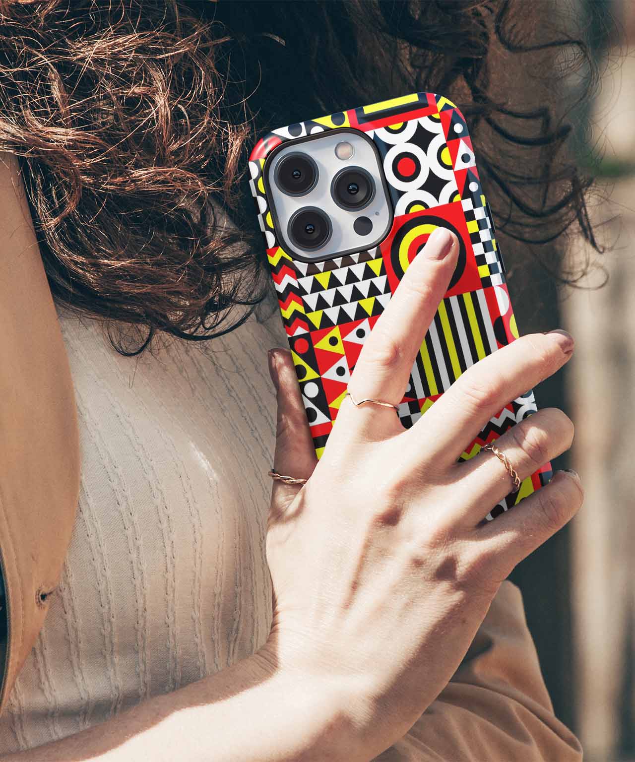 Bright and Bold Colorful Patterns iPhone case Case Cazify - Delivery Canada
