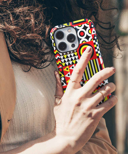 Bright and Bold Colorful Patterns iPhone case Case Cazify - Delivery Canada