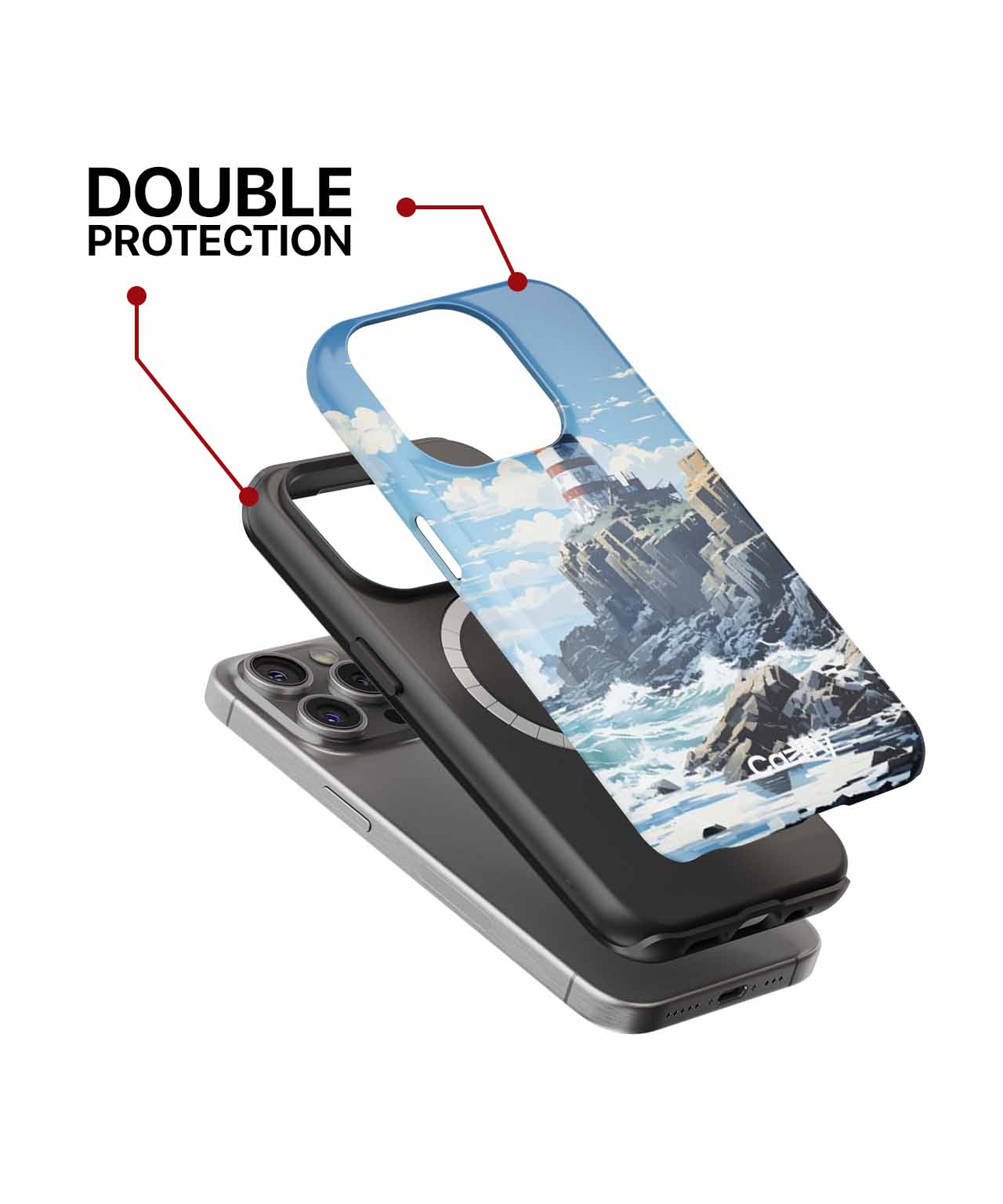 Bright Beacon on Rocky Shores iPhone case Case Cazify - Delivery Canada