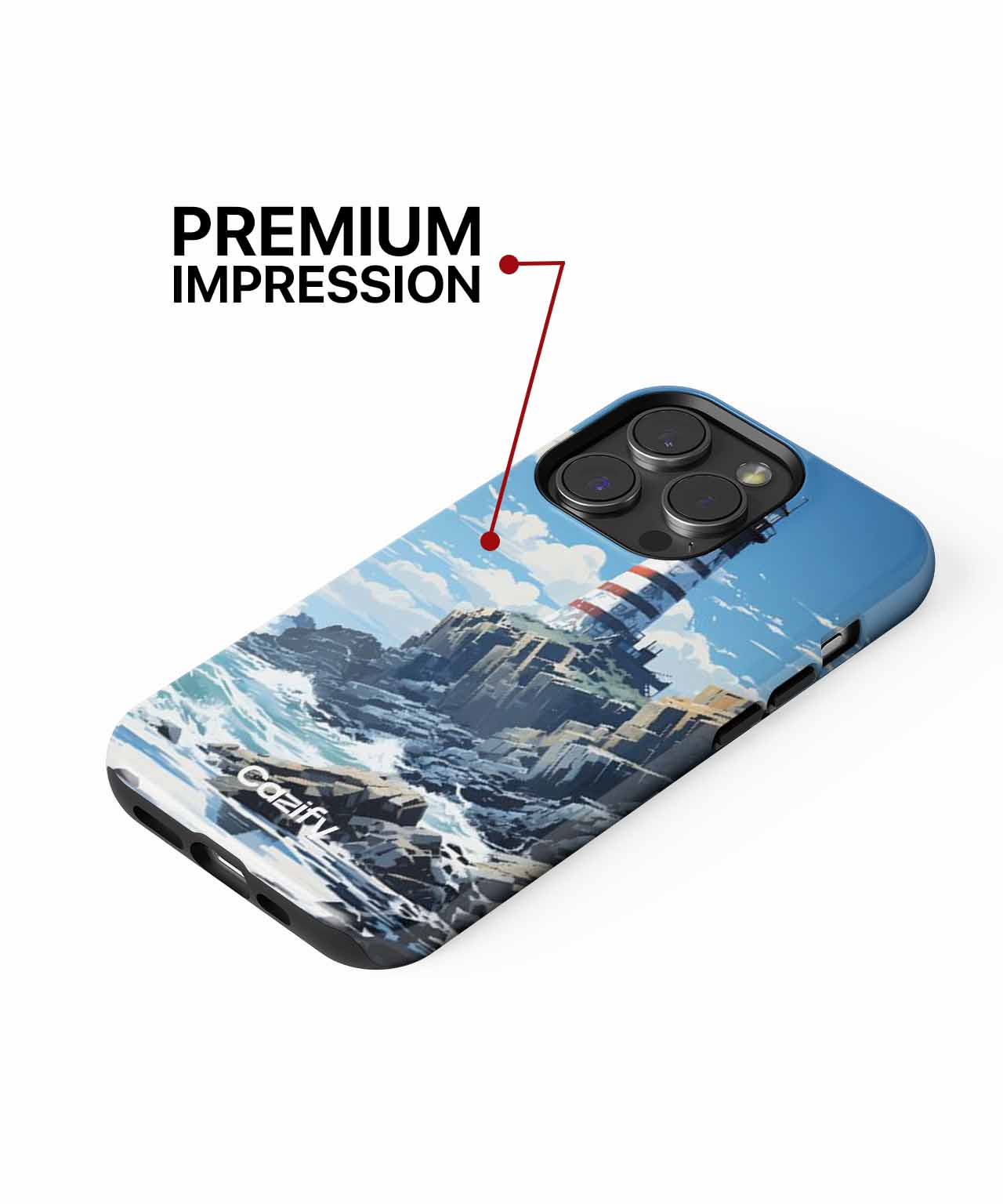 Bright Beacon on Rocky Shores iPhone case Case Cazify - Delivery Canada