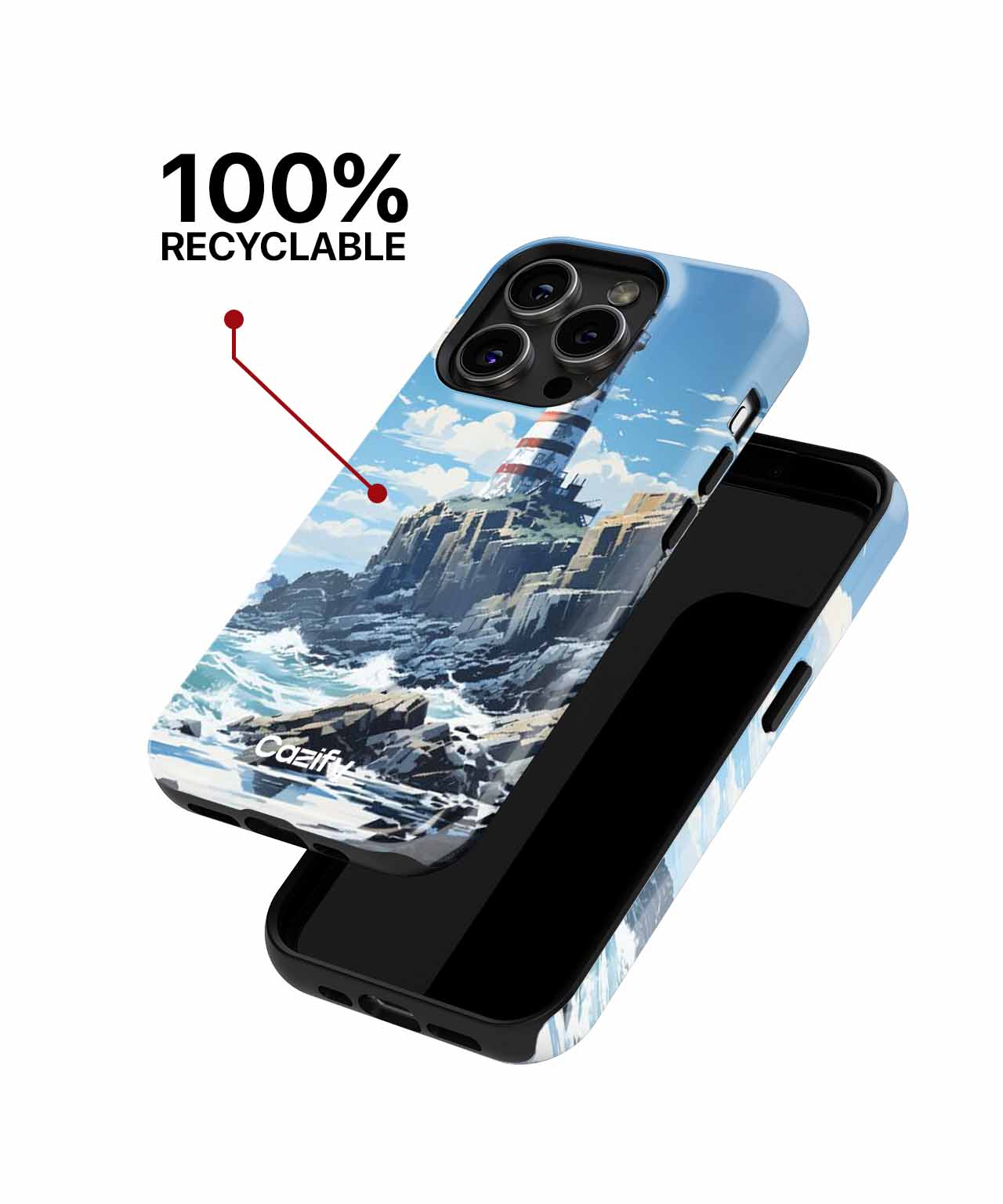 Bright Beacon on Rocky Shores iPhone case Case Cazify - Delivery Canada