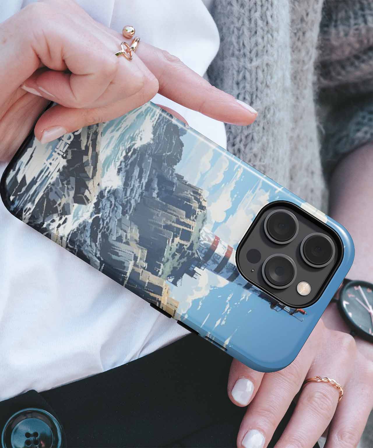 Bright Beacon on Rocky Shores iPhone case Case Cazify - Delivery Canada