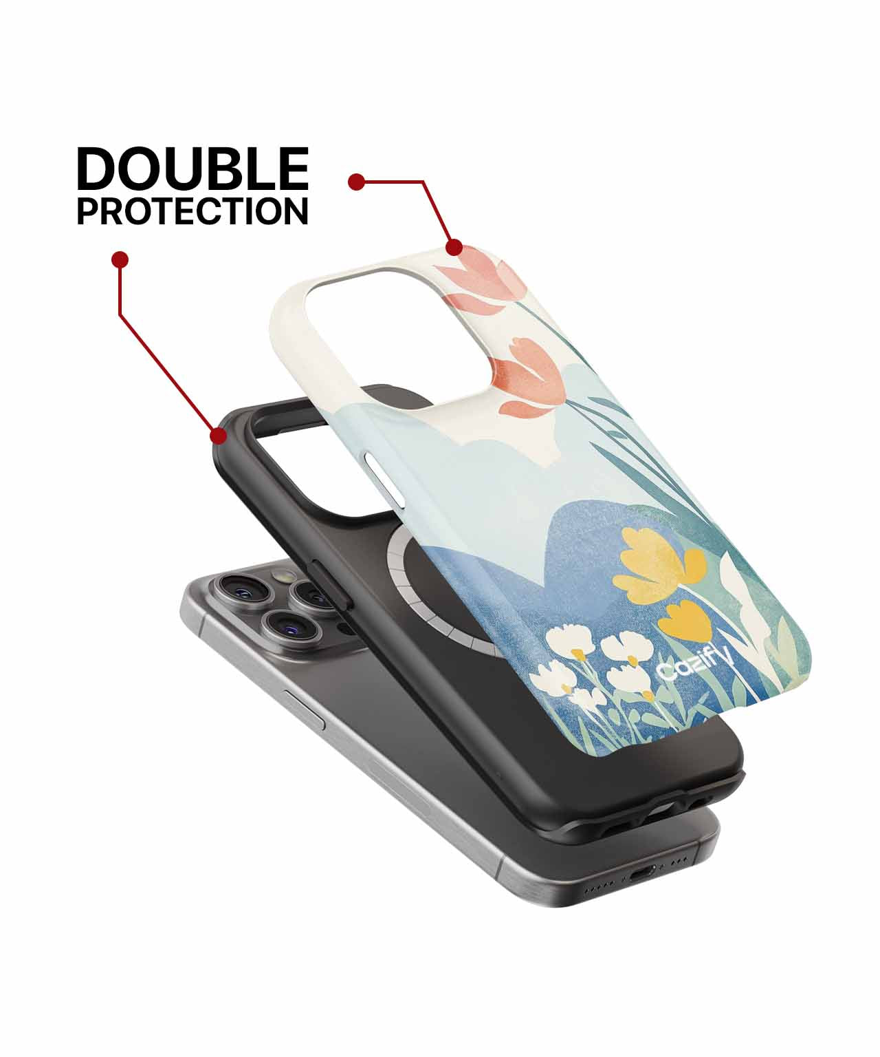 Bright Cheerful Floral Fantasy iPhone case Case Cazify - Delivery Canada