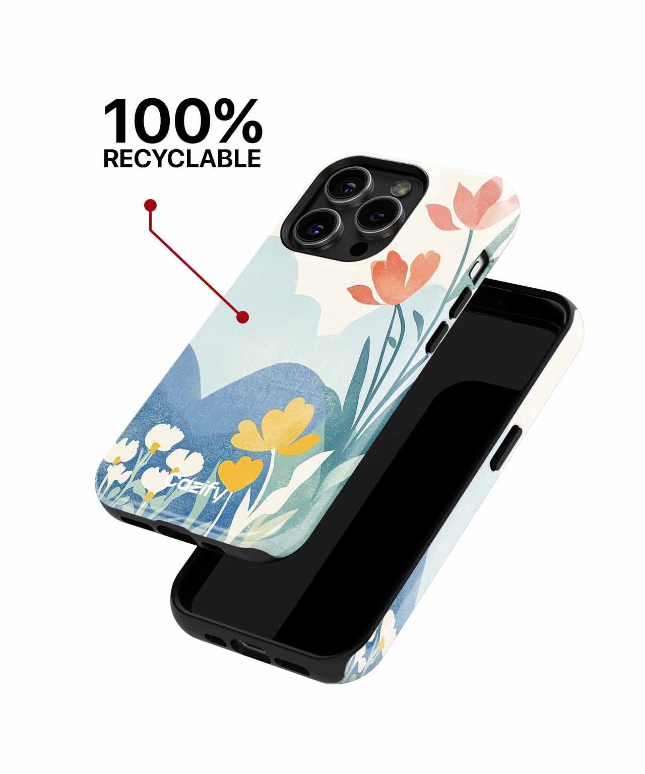 Bright Cheerful Floral Fantasy iPhone case Case Cazify - Delivery Canada