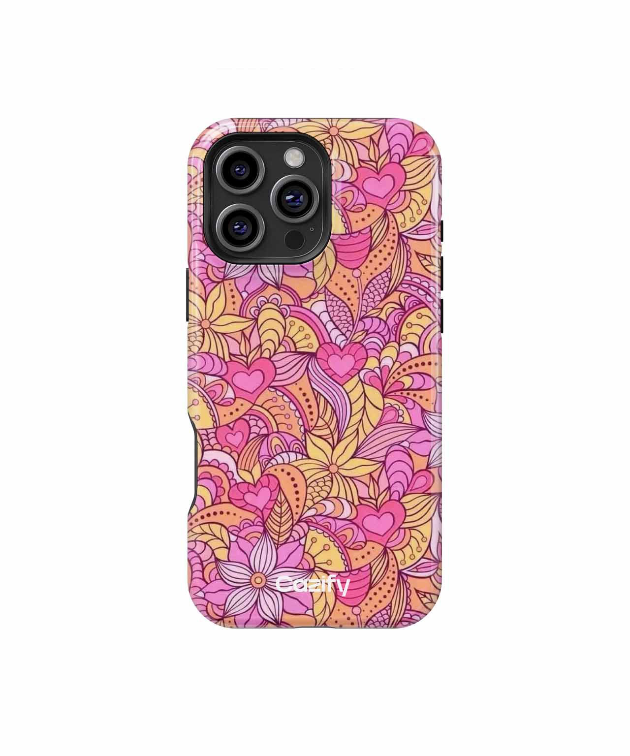 Bright Whimsical Floral Heart Garden iPhone case Case Cazify - Delivery Canada