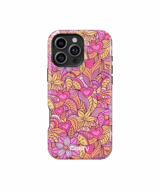Bright Whimsical Floral Heart Garden iPhone case Case Cazify - Delivery Canada