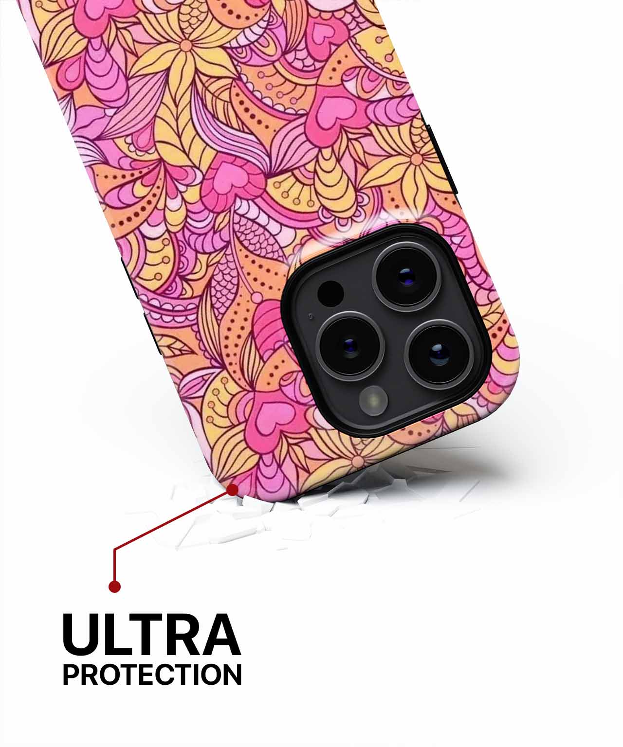 Bright Whimsical Floral Heart Garden iPhone case Case Cazify - Delivery Canada