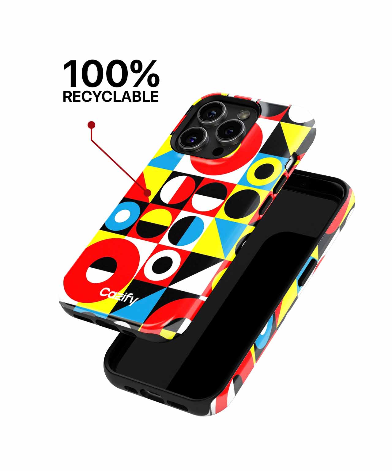 Brightly Cheerful Geometric Color Explosion iPhone case Case Cazify - Delivery Canada