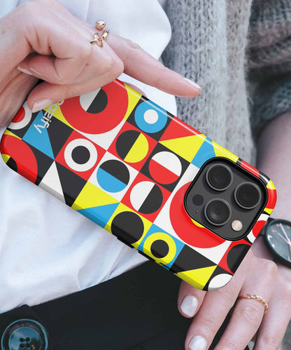 Brightly Cheerful Geometric Color Explosion iPhone case Case Cazify - Delivery Canada