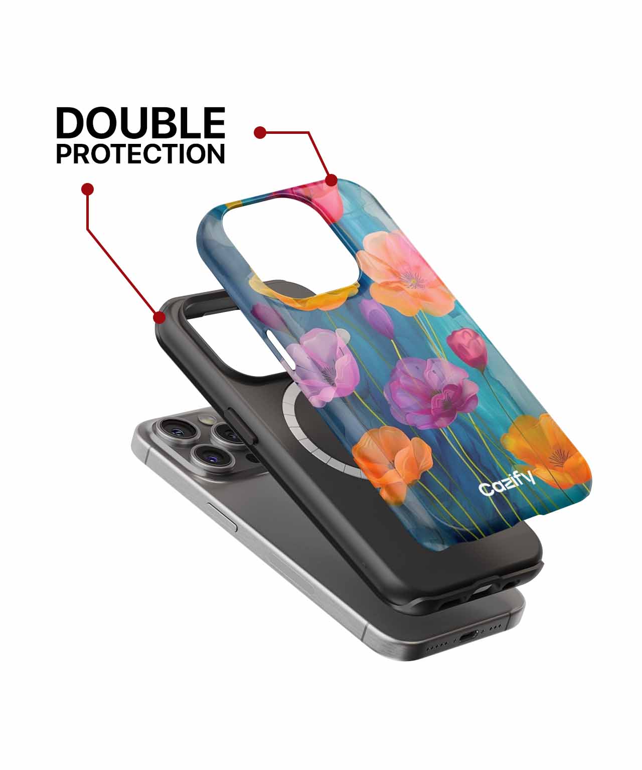 Brightly Colored Floral Fiesta iPhone case Case Cazify - Delivery Canada