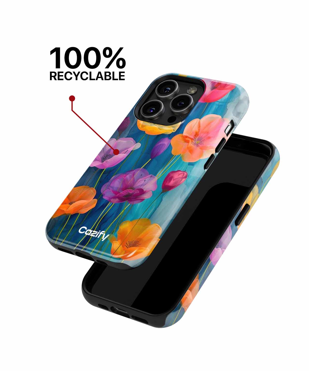 Brightly Colored Floral Fiesta iPhone case Case Cazify - Delivery Canada