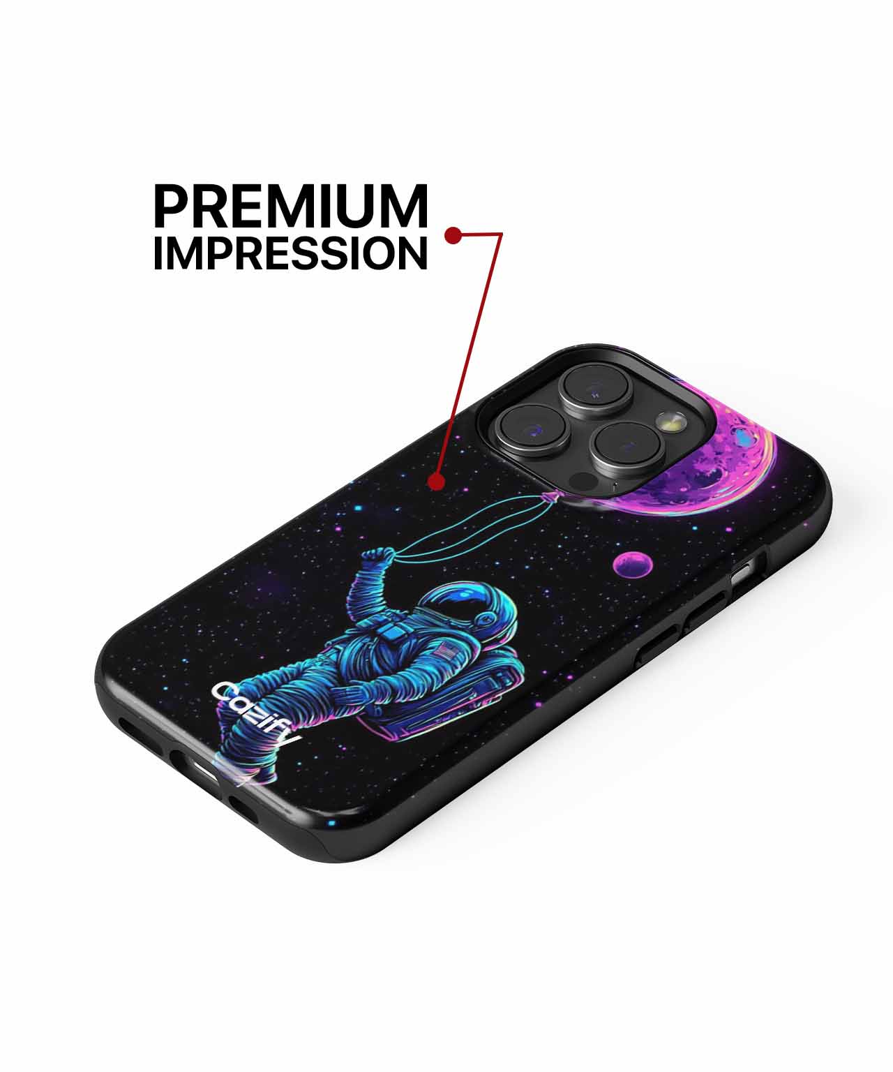 Bubbly Astronaut Floating in Space iPhone case Case Cazify - Delivery Canada