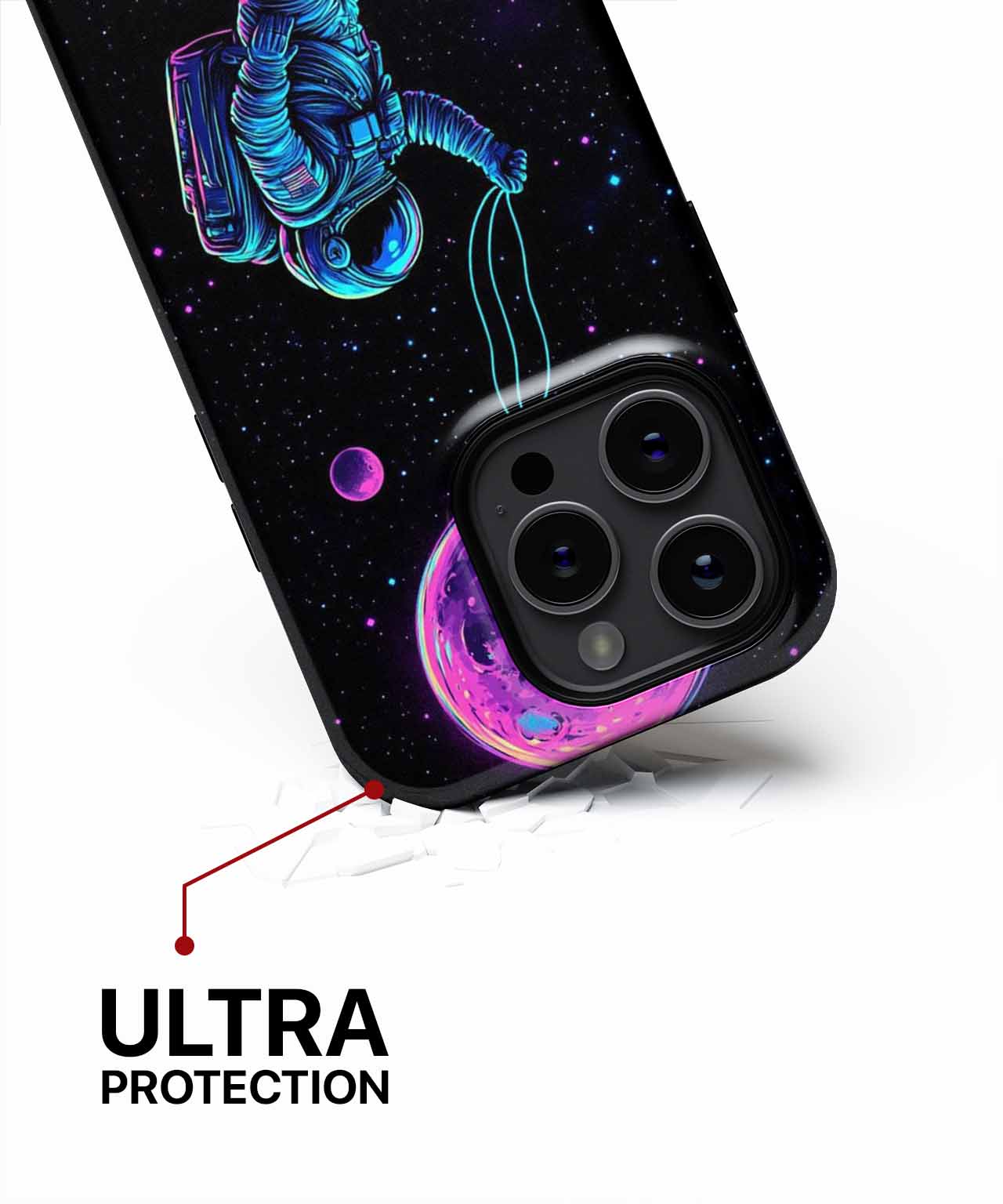 Bubbly Astronaut Floating in Space iPhone case Case Cazify - Delivery Canada